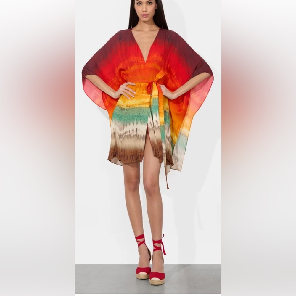 Alice + Olivia Marva Mini Kimono Kaftan Robe Dress size small